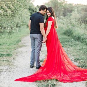 Umstandsfotografie-Requisiten, langes Hochzeitskleid, Baumwolle, Schwangerschaft, schickes Fotoshooting, schulterfreie schwangere Kleidung