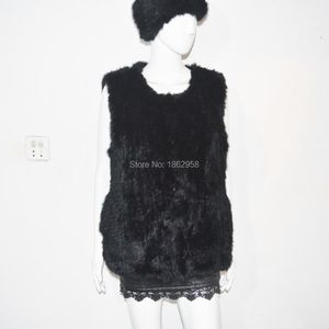 Women's Fur & Faux SJ309-01 O-Neck Vests From China/Wholesale And Retail Real Gilets