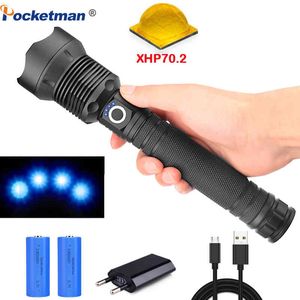 Wholesale best flashlight for camping resale online - 7000 lumens Lamp xhp70 most powerful flashlight usb Zoom led torch xhp70 xhp50 or battery Best Camping Outdoor
