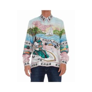 Casablanca av racing art twill shirt 2021 nya höst vinter herraffär