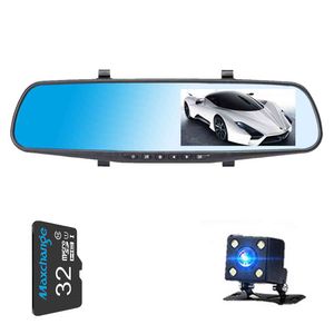 Автомобильный DVR 1080P Зеркало 4.3 В Dash Cam DVR Камера Авто Винозакортизация Двигатель Отслеживание движения Рекордер Автомобильные видеорегистраторы DVR