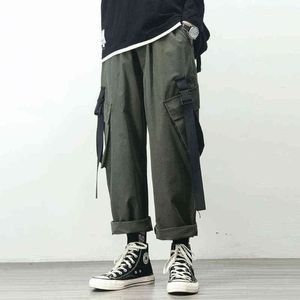 Męskie spodnie ładunkowe joggers wygodne spodnie dla człowieka casual cargo spodnie mężczyzn streetwear luźny mężczyzna spodnie modne spodnie dresowe G0104