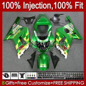 Injektionsformbodys für Suzuki GSXR600 GSX-R750 750CC GSXR-750 K1 MOVISTAR GREEN 01-03 37NO.49 600CC GSXR 600 750 CC GSXR750 01 02 03 GSXR-600 2001 2002 OEM OEM-FARMINGUNG