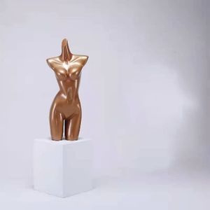 High-Quality 97CM Gold Model Female Underwear Sewing Mannequin Doll Dummy Window Display Props Swimsuit Gathered Bra Half Body No Base D357