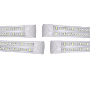 V-em forma de T8 LED Tube luzes 4FT 35W 5FT 45W 6FT 56W 8FT 72W 2.4M Integrated Cooler porta fluorescente iluminação dupla 25 pack usalight