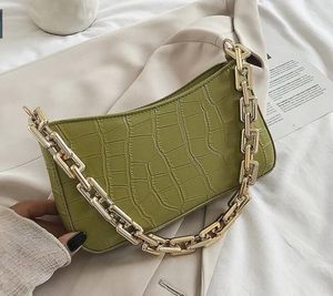 Evening Bags HBP Stone Pattern PU Leather Armpit Bag For Women Solid Color Chain Shoulder Handbags Female Travel Fashion Hand Bag