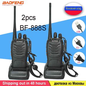 2 шт. / Компл. Baofeng BF-888S Walkie Talkie Портативная станция BF888S 5W BF 888s Comunicador передатчик трансиверов радио набор