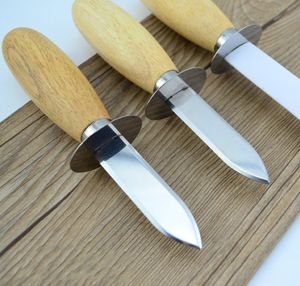 Högkvalitativa ostronknivar med tjockt träknivhandtag Rostfritt stål Seafood Pry Kitchen Food Utrustning