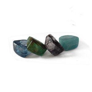 Mode Boheemse stijl kleurrijke transparante acryl hars ring voor vrouwen mannen onregelmatige geometrische acetaatringen