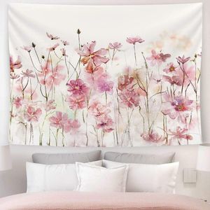 Wholesale nature tapestry for sale - Group buy Tapestries Pink Flowers Tapestry Wall Hanging Romantic Floral Wildflower Plants Nature Scenery Tapestrie Decoration For Bedroom Living Room
