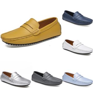 Leder-Erbsen-Herren-Freizeit-Fahrschuhe, weiche Sohle, modisch, Schwarz, Marineblau, Weiß, Blau, Silber, Gelb, Grau, Schuhwerk, All-Match, Lazy, grenzüberschreitend, 38–46, Farbe 67