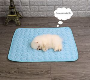 Summer Cooling Mat for Dogs Cats Ice Silk Self Dog Crate Pad pens Washable Breathable Pet Blanket Outdoor or In The Car