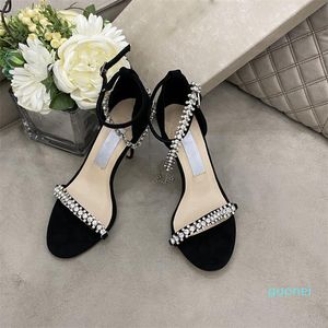 2021 Luxury designer high-heeled sandals for women lady shoes catwalk buckle rubber outsole Heels 8cm/10cm Size 35-40