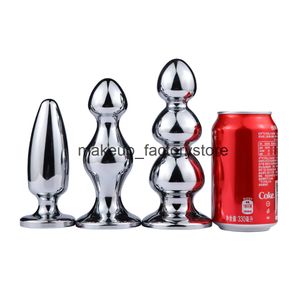Massage 17.5CM Large Size Metal Anal Plug For Male Prostate Massager Big Anal Beads Butt-Plugs For Adult Sex Toys For Women Masturbator