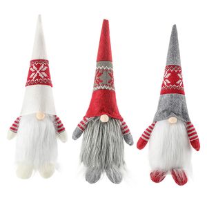 Swedish Tomte Christmas Gnome Ornaments Scandinavian Santa Elf Plush Dolls Xmas Thanksgiving Winter Holiday Table Decor XBJK2111