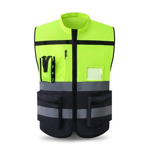 High Visibility Vest Working Clothes Motorcycle Cycling Sports Outdoor Safety Clothing Reflective Jacket