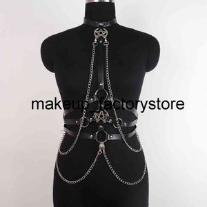 Couro lingerie erótica Corpo Bondage superior Massagem Sexo Mulheres Harness Pu couro ajustável underwear Sexy Gothic mediana Casal Jogo