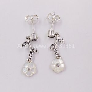 Andy Jewel Luminous Florals Drop Stud Jewelry Earrings Made of 925 Sterling Silver Fit European Pandora Style ALE
