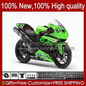 Motocicleta Carenagens Para KAWASAKI NINJA ZX10R ZX1000 ZX 10R 10 R 1000 CC 2006-2007 Carroçaria 14No.52 ZX1000C ZX10R 06 07 ZX1000CC 1000cc 2006 2007 Bodys jogo Stock verde