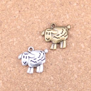 50pcs Antique Silver Bronze Plated sheep lamb Charms Pendant DIY Necklace Bracelet Bangle Findings 18*16mm