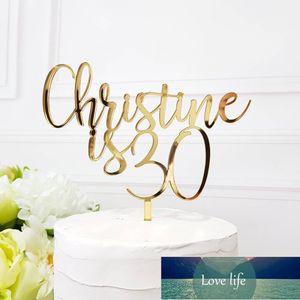 Personalized Name Birthday Cake Topper Custom Age Cake Topper Unique Gold Silver Acrylic Wooden Party Decor For Birthday Factory price expert design Quality Latest