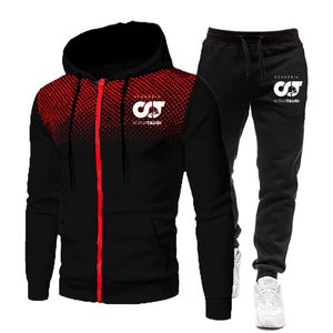 Autumn Formula One Racer Pierre Gasly F1 Alpha Tauri Team Racing Fans Tracksuits Fashion Men's Sportswear 2-piece Sports Sets