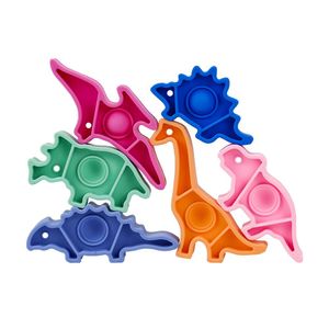 2021 DHL Push it Finger Toy Bubble Fidget Mini Dinosauro Gioco da tavolo Interazione Giocattoli di decompressione per bambini