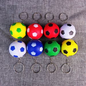 Portachiavi in schiuma di calcio PU da 4 cm Decorazione per feste di Natale Ciondolo piccolo Ciondolo giocattolo bionico per bambini Regalo di attività