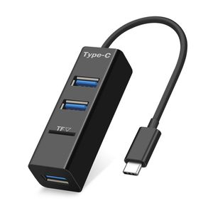 3 portar USB C Hub Typ C Splitter med TF-kortläsare USB-C Adapter för Xiaomi RedMi Huawei Matebook Hub