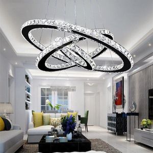 Modern K9 Crystal LED-ljuskrona Ljus Hembelysning Chrome Luster Ljuskronor Tak Pendant Fixtures för vardagsrum