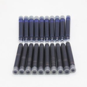 Fountain Pens Wholesale Price 10PCS Disposable Blue And Black Pen Ink Cartridge Refills Length
