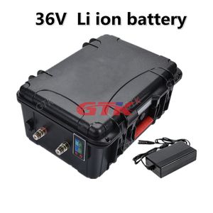 36V lithium-ion battery pack, 60/80 / 100ah, rechargeable, with 10a charger, for fishing boat motor, 80lbs, 105lbs