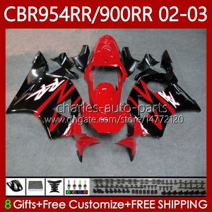 Bodywork Kit For HONDA CBR900 CBR954 RR CBR 954 900 RR CC 2002-2003 Body 61No.23 CBR954RR CBR 900RR 954RR 900CC 02 03 CBR900RR CBR954-RR 2002 2003 Fairings factory red