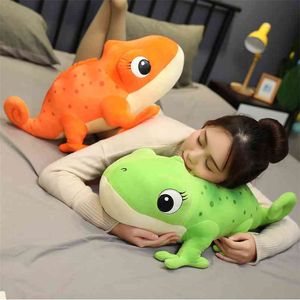 kawaii Chameleon peluche Children's Plush Toys stuffed animals Lizard Ragdoll baby room toys juguetes ni?os hogar decoracin 210728