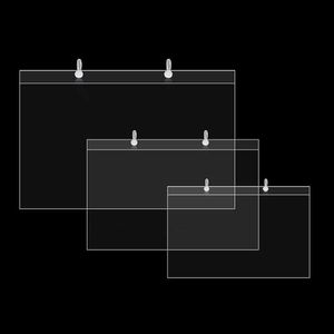 Рекламный дисплей пластичный PVC цена на этикетке карты конверт рукав защитная пленка крышка A4 A5 A6 прозрачный с подвесным крюком для розничного плаката Продвижение 20 шт.
