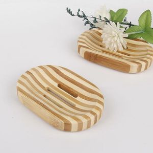 Soap Dish Tray Tither Bambu Sabão De Madeira Armazenamento Natural Rack Caixas De Placa Caixas Recipiente Para Banheira De Banheiro Ferramenta De Banheiro