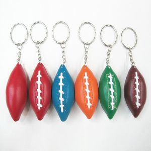 Sports Collectable Mini American football Keychain Fashion Key Ring Car Ornament Bag Pendant Creative Gift