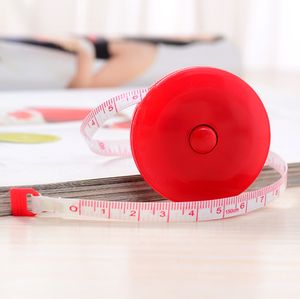 Losowy kolor 1.5m Chowany taśma Meter Measure Taśmy do szycia Dieting Tapeline Władca Szycie DH8743