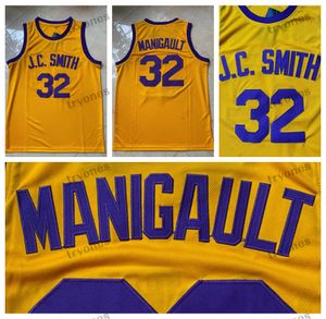 Mens JC Smith # 32 College Don Cheadle Earl The Goat Manigault Maglie da basket Camicie cucite gialle S-XXL