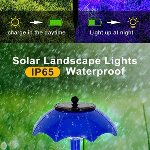 Lampy trawnikowe Kreatywne parasolowe Światła słoneczne Outdoor LED Mini Ogrodowy Decking Podłogi Wodoodporna Lampa Dekoracyjne Dla Podwórku