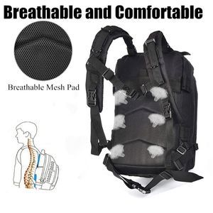 Mochila tática de escalada masculina 25-30L, mochila de caminhada militar do exército para caminhada ao ar livre, bolsas de acampamento esportivas de grande capacidade Y0803