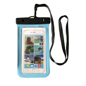 2021 buitenshuis zwemmen duiken waterdichte tas voor mobiele telefoon grote transparante droge tassen met opknoping touw touchscreen