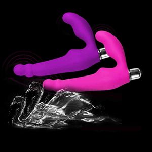 NXY Dildos Newest Prostate Massager Strapless Strapon Dildo Vibrator Lesbian Strap On Dong Penis Sex Products Toys for Women 1120