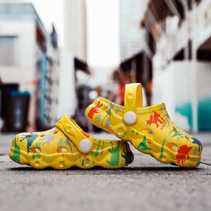 Colorful Fashion Summer Children Garden Clogs Shoes Boys&girls Beach Sandal Kids Lightweight Breathable Slip on Mules 7 Coloes X0719