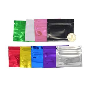 2000Pcs 7.5x6.5 cm Black Aluminum Mylar Foil Zipper Lock Bag Reusable Self Grip Seal Tear Notch Food Coffee Bean Storage Blind Bag