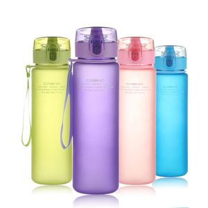 Water Bottles High Capacity 400 ML 560 Outdoor Sports Creative Portable Plastic Space Scrub Bottle Sale