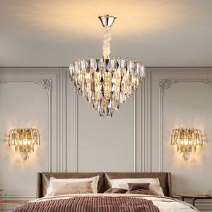 Hanglampen licht luxe kristal kroonluchter atmosferische woonkamer lamp post moderne minimalistische slaapkamer dineren volledige set van