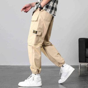 Spodnie Cargo Mężczyźni Hip Hoch Harajuku Joggers Męskie Spodnie Harem Streetwear 2021 Dorywczo Spodnie Multi-Pocket Spodnie Mężczyźni Spodnie dresowe H1223