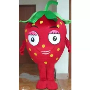 Högkvalitativa Fruktar Strawberry Mascot Kostymer Jul Fancy Party Dress Cartoon Character Outfit Suit Vuxna Storlek Carnival Påsk Reklam Tema Kläder