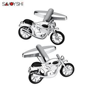 SAVOYSHI Quality Motorcycle Cufflinks for Mens Shirt Cuff buttons Novelty Enamel Cufflink Brand Gift Jewelry engraving name